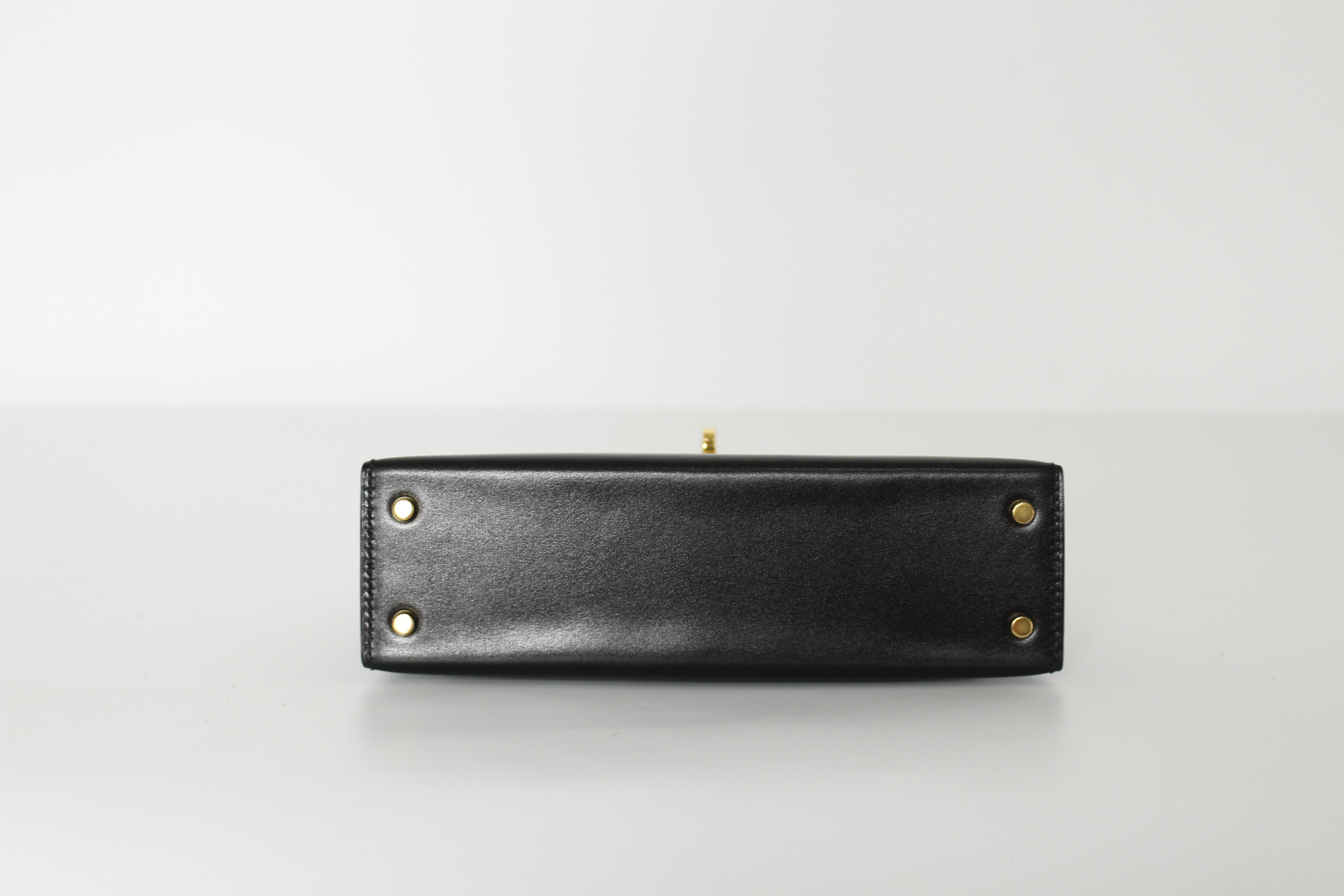 HERME'S mini kelly 블랙/금장 복스레더